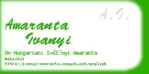 amaranta ivanyi business card